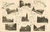 A postcard of Castleton in bygone days (courtesy K Hall)